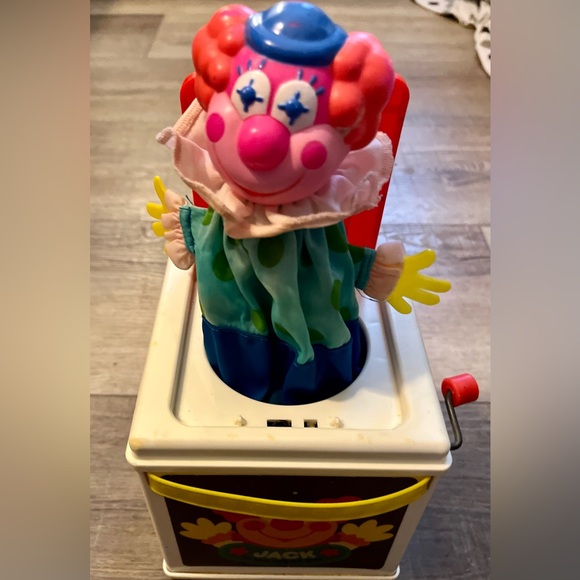 Mattel Jack in the Box Clown 1987 Music Pop Goes Weasel Vintage - Picture 7 of 9